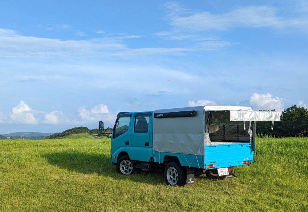 ダブルキャブの荷台に幌を架装しました。 | 乗り物オタクくん